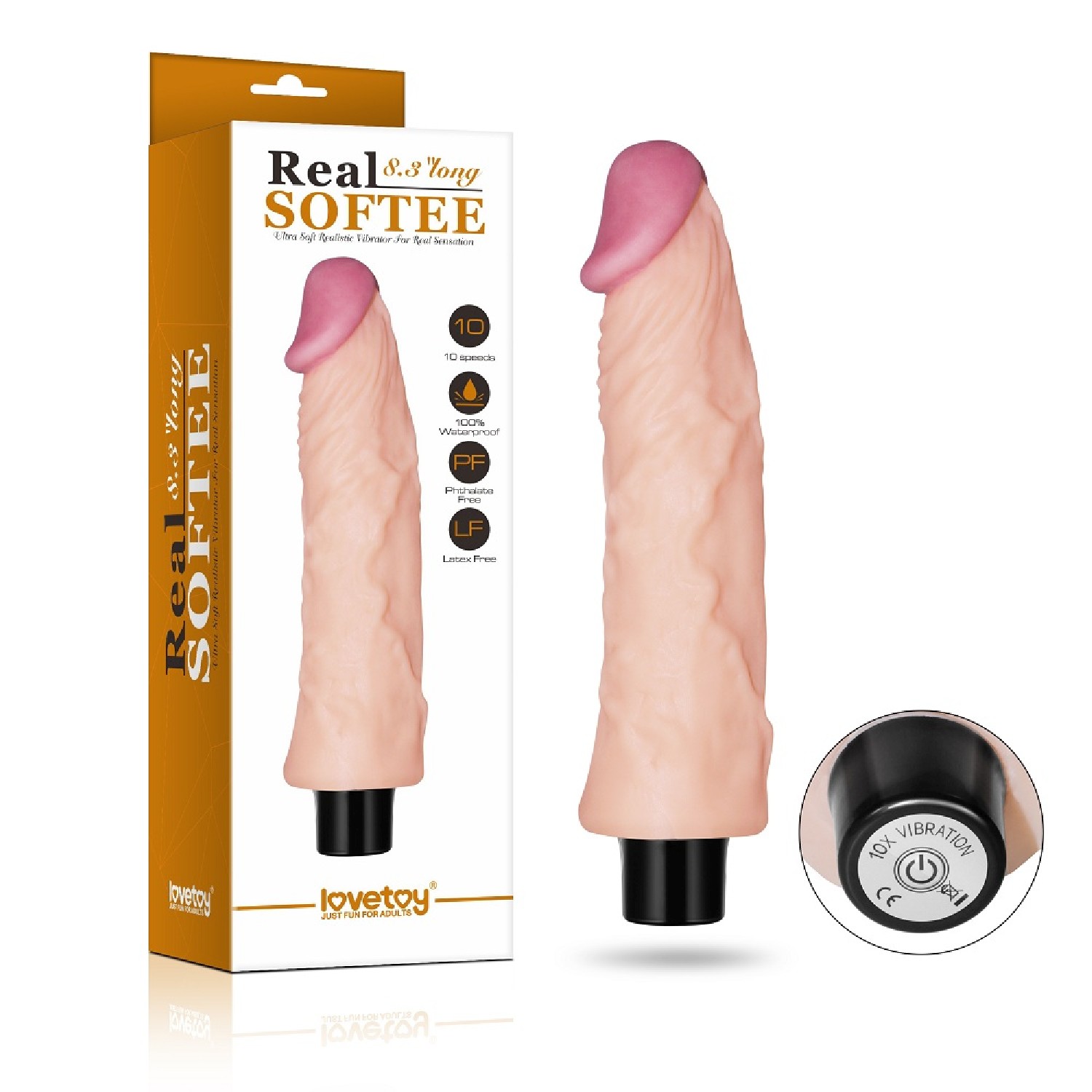 Wibrator duży miękki realistyczny penis 21,8cm
