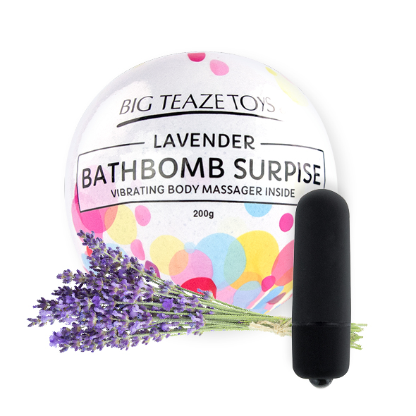 Big Teaze Toys – Bath Bomb Surprise with Vibrating Body Massager Lavender