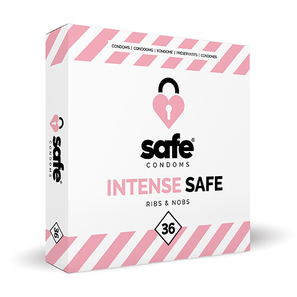 SAFE – Condoms Intense Safe Ribs & Nobs (36 pcs)