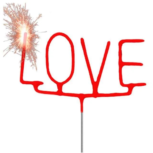 New Years Sparklers Love Star – 1pc
