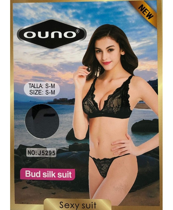 Ouno-Sexy Lingerie Set 2 parts-L/XL-Black