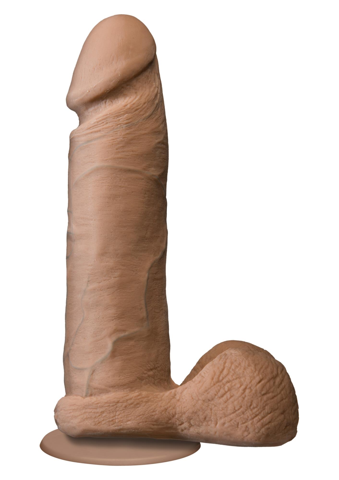 Gruby żylasty realistyczny penis z przyssawką 21cm