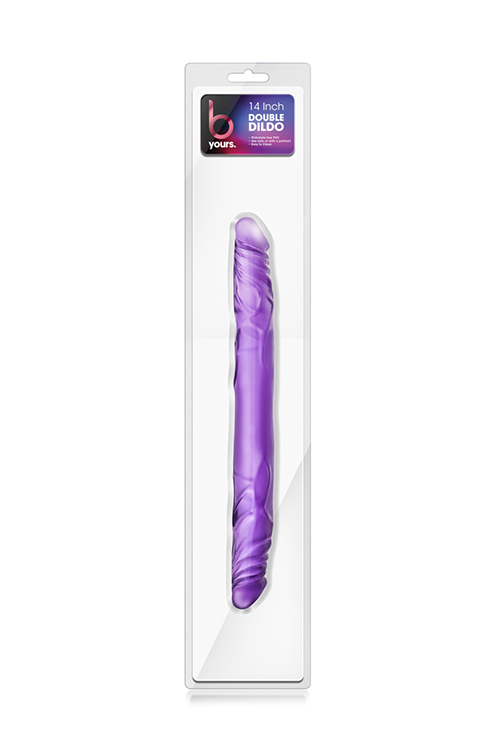 Dildo-b yours 14″”””double dildo purple