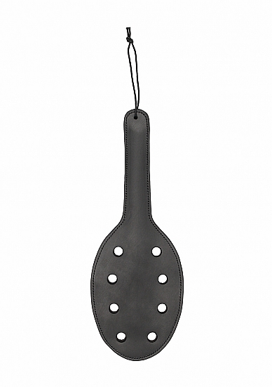 Saddle Leather Paddle With 8 Holes – Black