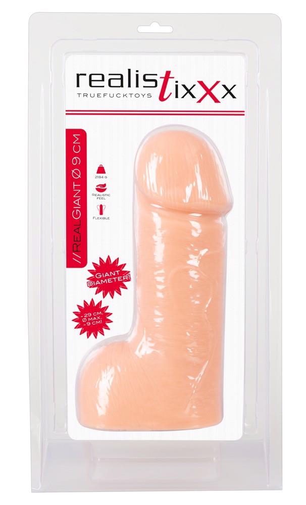 Gruby cielisty realistyczny penis żylasty 29 cm
