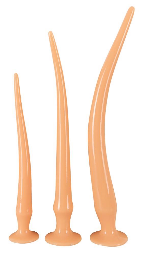 Zestaw 3 korki analne z przyssawką długie 30-49cm
