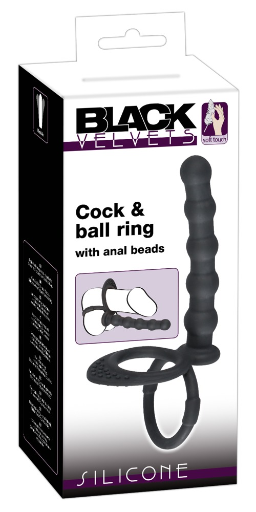 Podwójny pierścień penis jądra sex koraliki analne