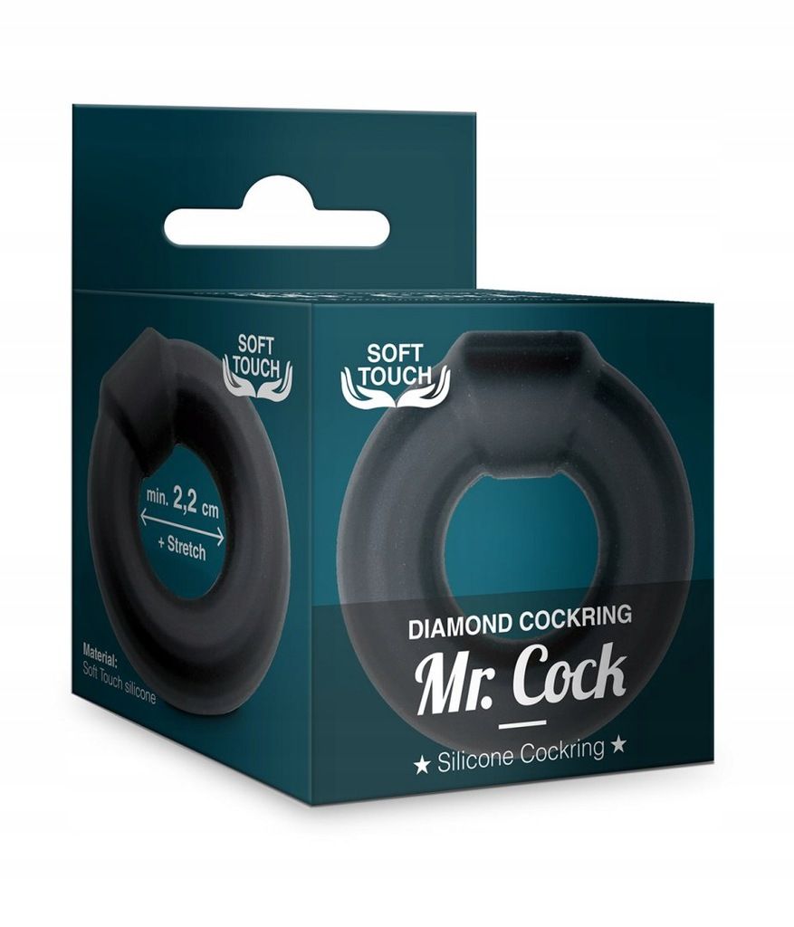 Mr.Cock Diamond Silicone Cockring black