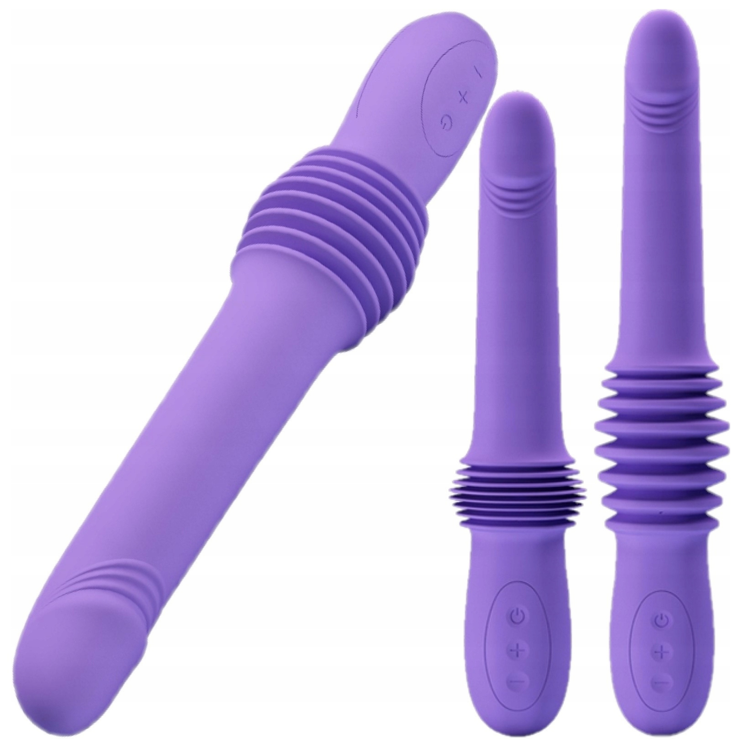 Długi wibrator posuwisty pchający penis erotyka
