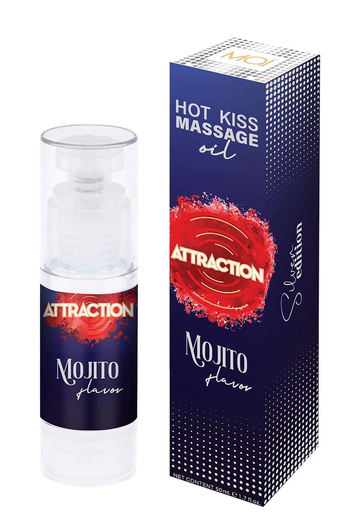 Żel jadalny do masażu Hot Kiss Smak Mojito 50ML
