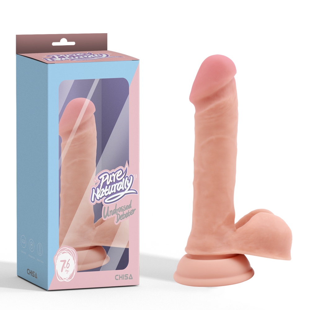 Dildo z przyssawką realistyczny penis jądra 19cm