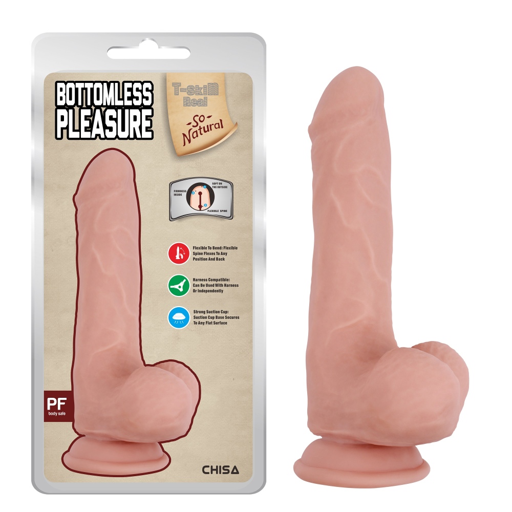 Dildo realistyczny penis z jądrami przyssawka 20cm